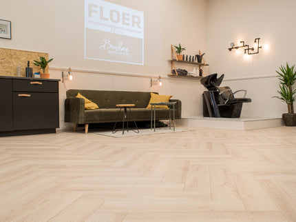 Visgraat Laminaat - Creme Eiken