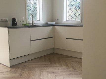 Visgraat Laminaat - Mat Wit Eiken