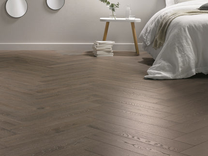 Visgraat Laminaat - Mokka Zwart Eiken